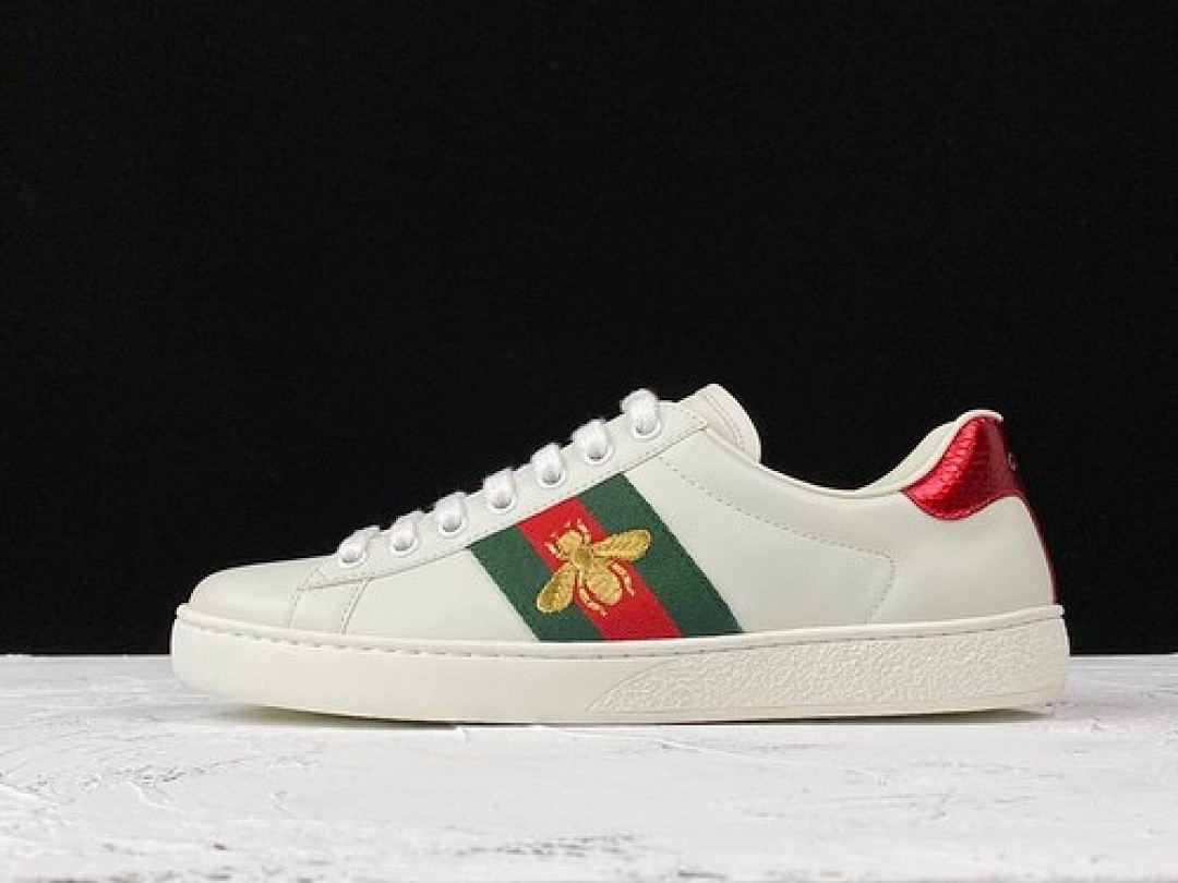 Gucci Gucci [ ACE EMBROIDERED LOW-TOP SNEAKER WHITE/GREEN/RED-GOLD]-[UNISEX:34-48], photo 1