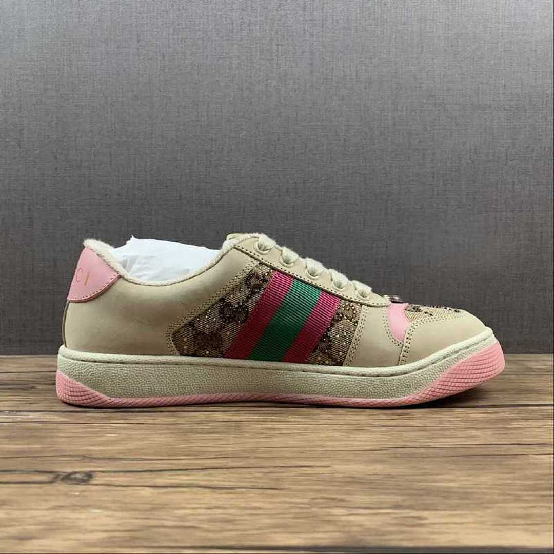Gucci [570443-9Y920-9666]-[GU*CCI SCREENER SHOES KHAKI/PINK/GREEN]-[WOMAN:35-40] - Image 18