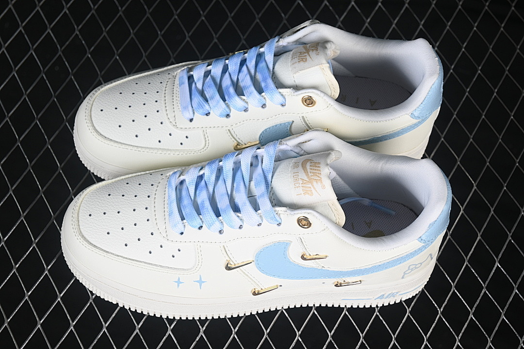 Nike [FV3654-311]-[AIR FORCE 1 07 LOW CASUAL SNEAKERS WHITE/BLUE/WHITE]-[WOMAN:36-39]-[MAN:40-45] - Image 11