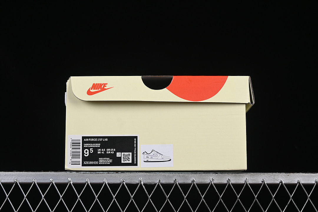 Nike [XZ6188-630]-[AIR FORCE 1 07 LOW WHITE/GREY/BLACK]-[WOMAN:36-39]-[MAN:40-45] - Image 12