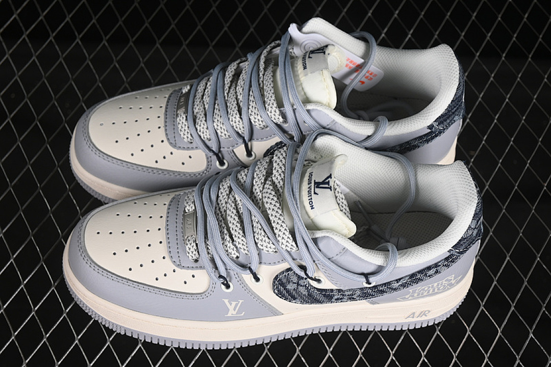 Nike [DM6868-099]-[AIR FORCE 1 07 LOW LV WHITE/BLUE/GREY]-[WOMAN:36-39]-[MAN:40-45] - Image 11