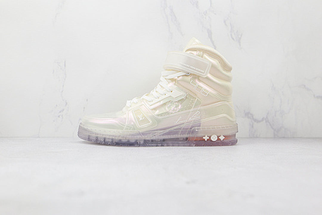 Louis Vuitton [L*V 2021 HIGH TRAINER WHITE/WHITE/WHITE]-[MAN:39-45] - Image 2