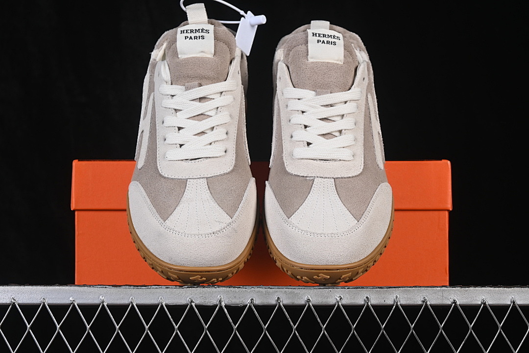 Chanel [ROUND TOED LACE UP CASUAL TRAINING SHOES GREY/BROWN]-[WOMAN:35-39]-[MAN:40-45] - Image 11
