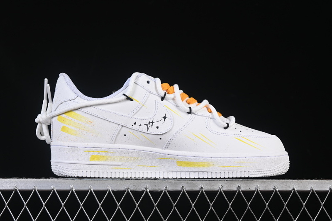 Nike [420-520]-[AIR FORCE 1 07 LOW CASUAL SNEAKERS WHITE/ORANGE/YELLOW]-[WOMAN:36-39]-[MAN:40-45] - Image 15