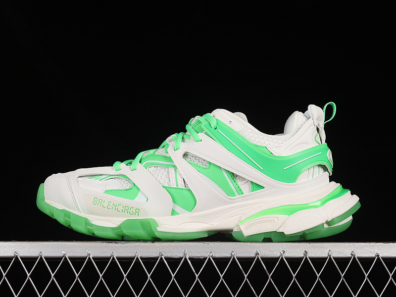 Balenciaga TRACK TESS S.GOMMA SNEAKER WHITE/WHITE/GREEN · W3RL19035, photo 1