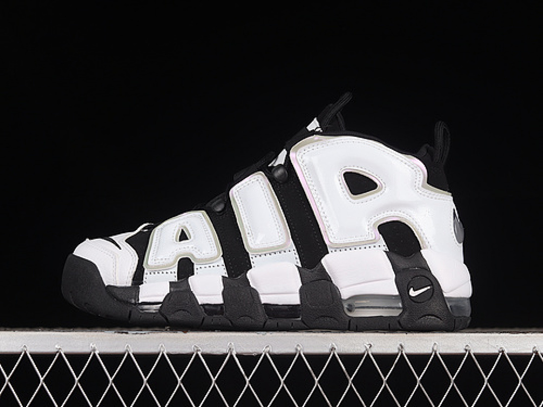 Nike [DQ6200-001]-[AIR MORE UPTEMPO GS BLACK/WHITE/MULTI-COLOR/COBALT BLISS]-[UNISEX:36-45], photo 1