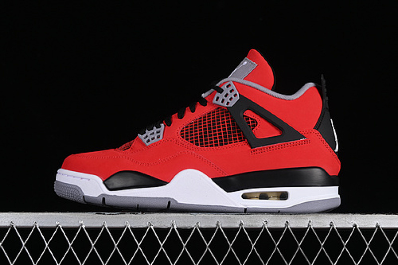Jordan AIR Jordan 4 RETRO TORO BRAVO FIRE RED/WHITE-BLACK-CEMENT GREY · 308497-603, photo 1