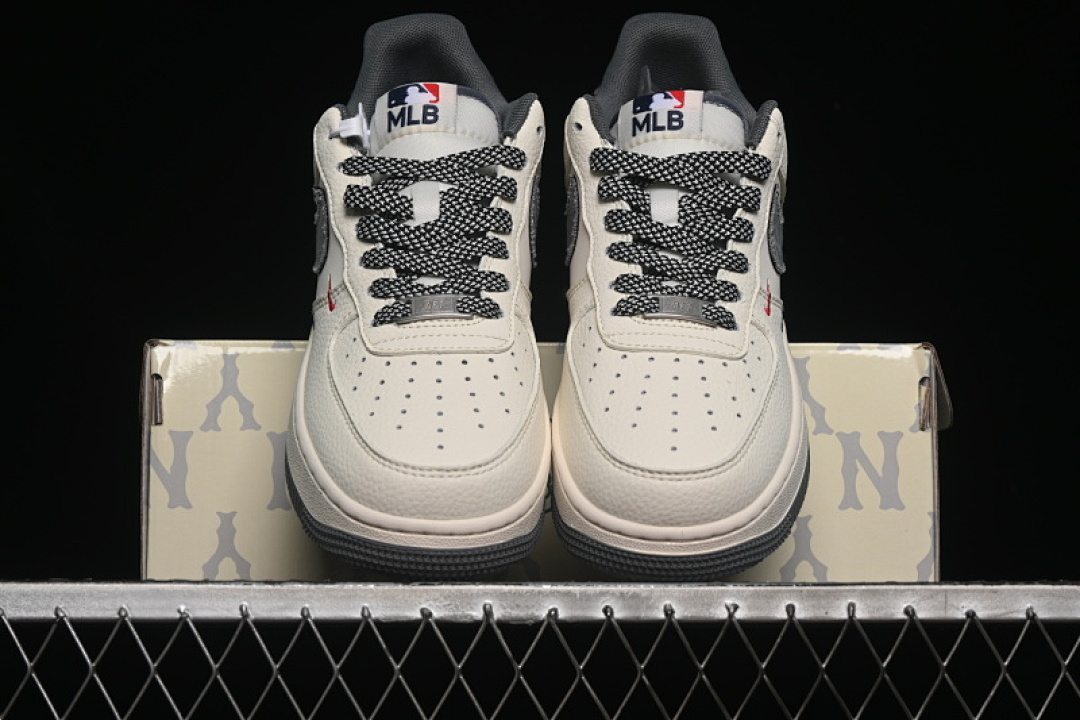 Nike [QW5606-264]-[AIR FORCE 1 07 LOW MLB OFF WHITE/GREY/RED/BLUE]-[WOMAN:36-39]-[MAN:40-45] - Image 13