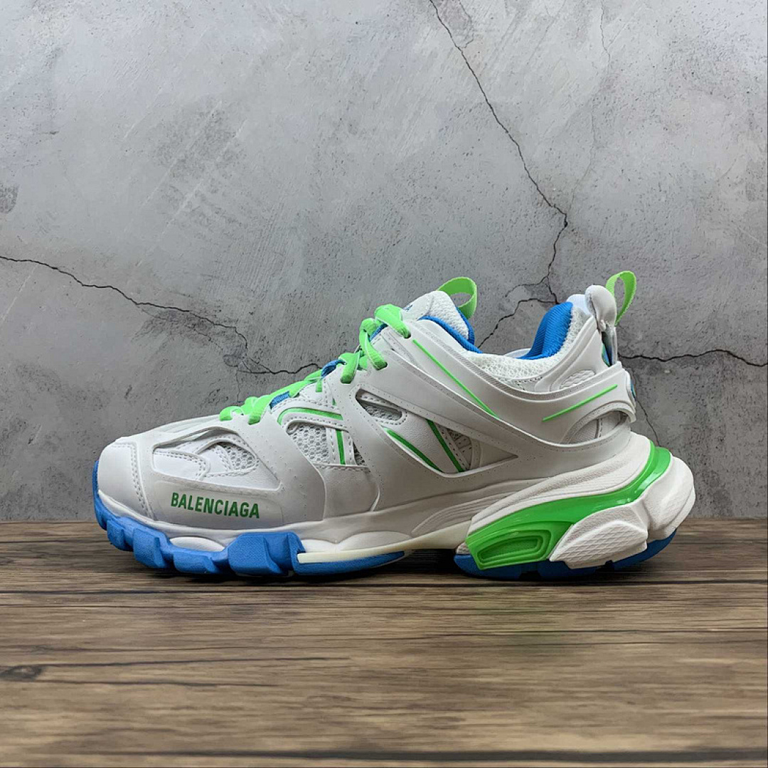 Unbranded [542023-W2BC3-0285]-[BA*LEN*CIAGA TRACK 3.0 SNEAKER WHITE/BLUE/GREEN]-[WOMAN:35-39]-[MAN:40-46], photo 1