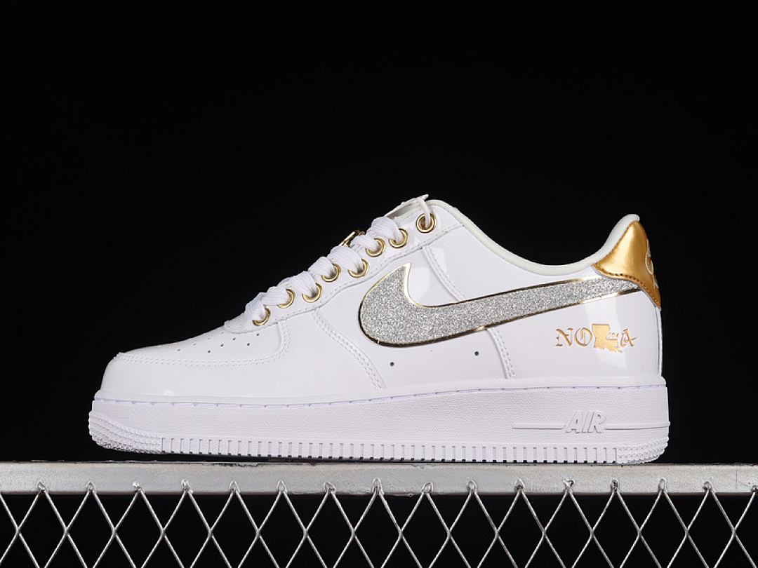Nike Nike AIR FORCE 1 LOW NOLA WHITE/MULTI-COLOR/METALLIC GOLD/UNIVERSITY RED · DZ5425-100, photo 1