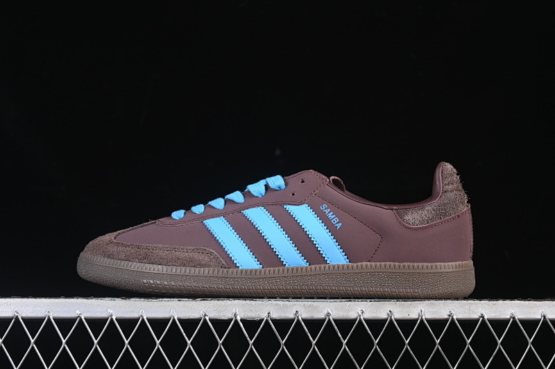 Adidas Adidas SAMBA OG CLOVER CASUAL BOARD SHOES SKY BLUE/WINE RED · JI2733, photo 1