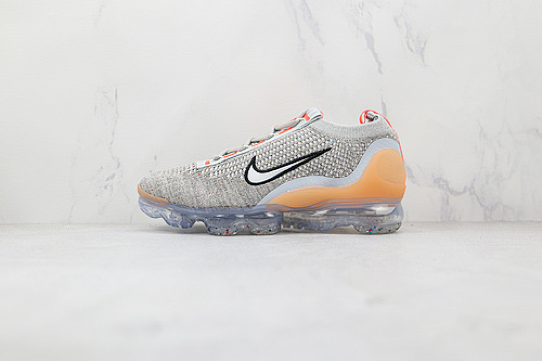 Fear of God [DH4084-002]-[AIR VAPORMAX 2021 FLYKNIT GREY FOG/WHITE/BRIGHT MANGO/ANTHRACITE/METALLIC (SILVER]), photo 1
