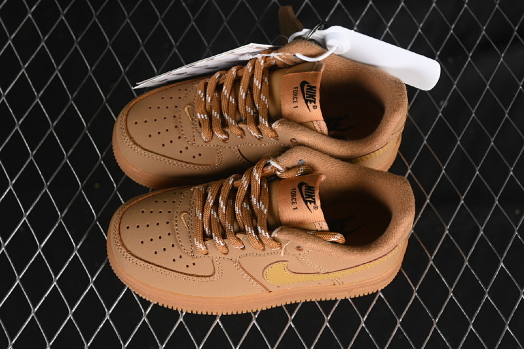 Nike [943312-200]-[AIR FORCE 1 07 CHILDREN'S SHOES OF VARIOUS SIZES KHAKI/BROWN]-[WOMAN:22-37.5] - Image 10