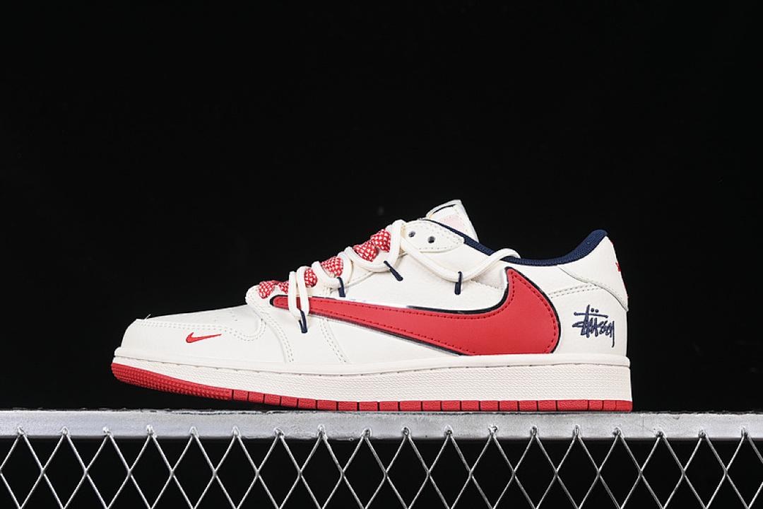 Jordan [SJ0086-138]-[TRAVIS SCOTT X FRAGMENT DESIGN AIR JORDAN 1 LOW OG SP WHITE/RED]-[UNISEX:36-45], photo 1