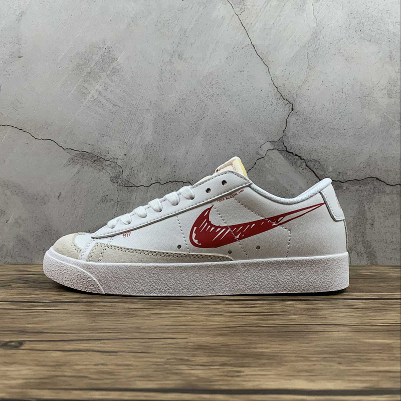 Nike BLAZER LOW 77 VINTAGE WHITE/WHITE/RED · DA6364-103, photo 1