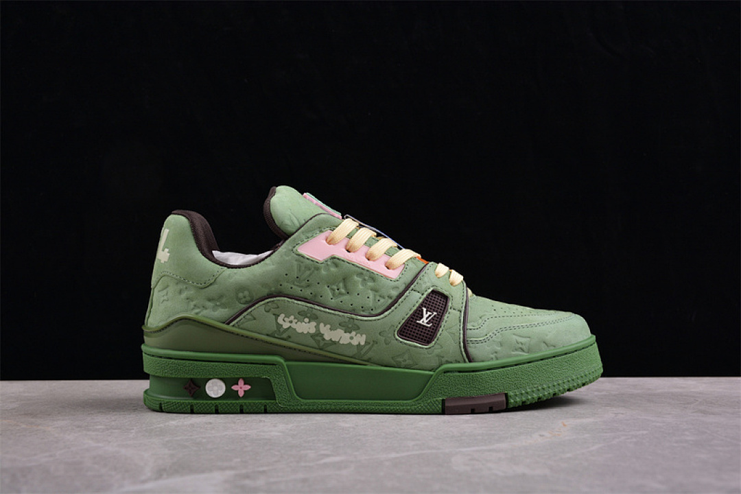 Louis Vuitton [2024TRAINER L*V LOUIS VUITTON TRAINER YELLOW/GREEN/PINK]-[MAN:38-45] - Image 15