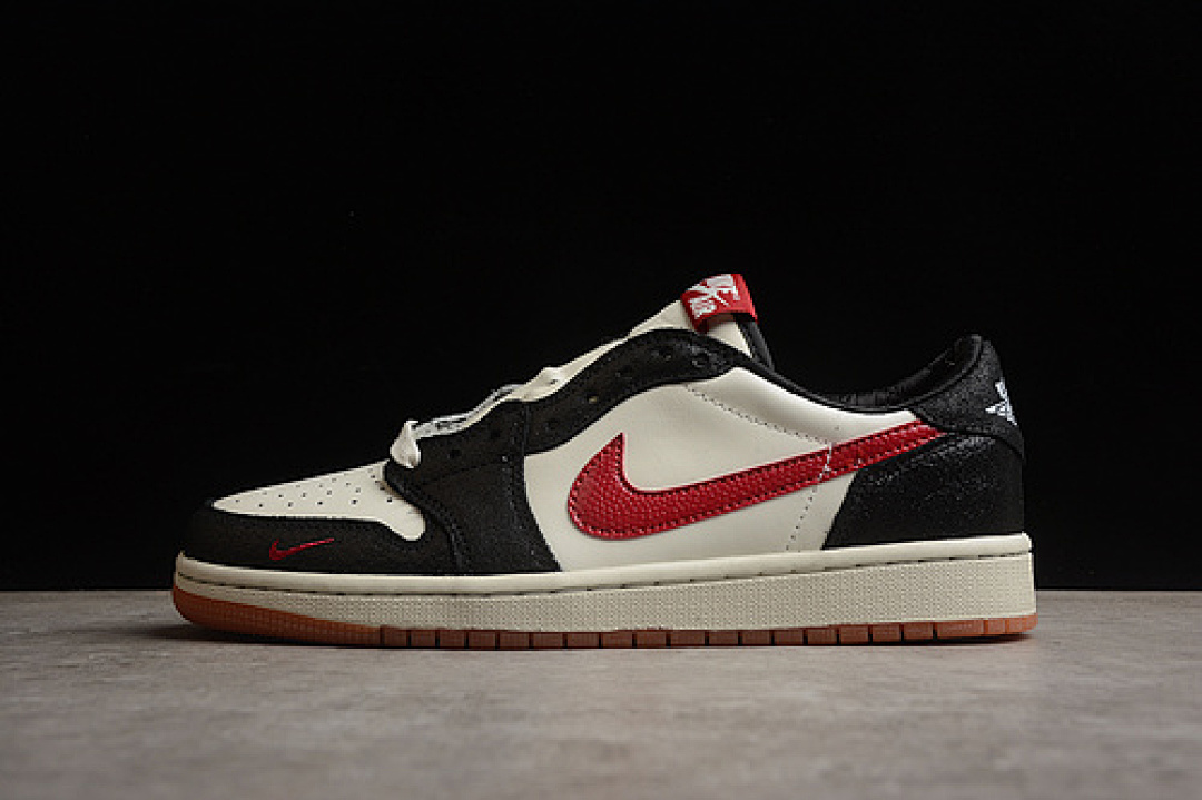Jordan [CZ0790-163]-[AIR JORDAN 1 LOW UNC AJ1 BLACK/WHITE/RED]-[WOMAN:36-39]-[MAN:40-46], photo 1
