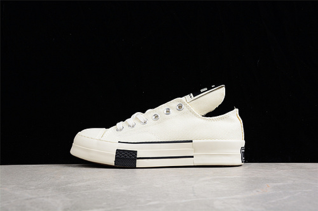 Converse Converse RICK OWENS X DRKSHDW DRKSTAR CHUCK TAYLOR 70S LOW EGRET/EGRET/BLACK · A00134C, photo 1