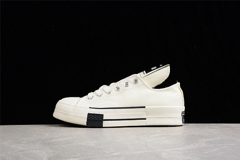 Converse Converse RICK OWENS X DRKSHDW DRKSTAR CHUCK TAYLOR 70S LOW EGRET/EGRET/BLACK · A00134C, photo 1
