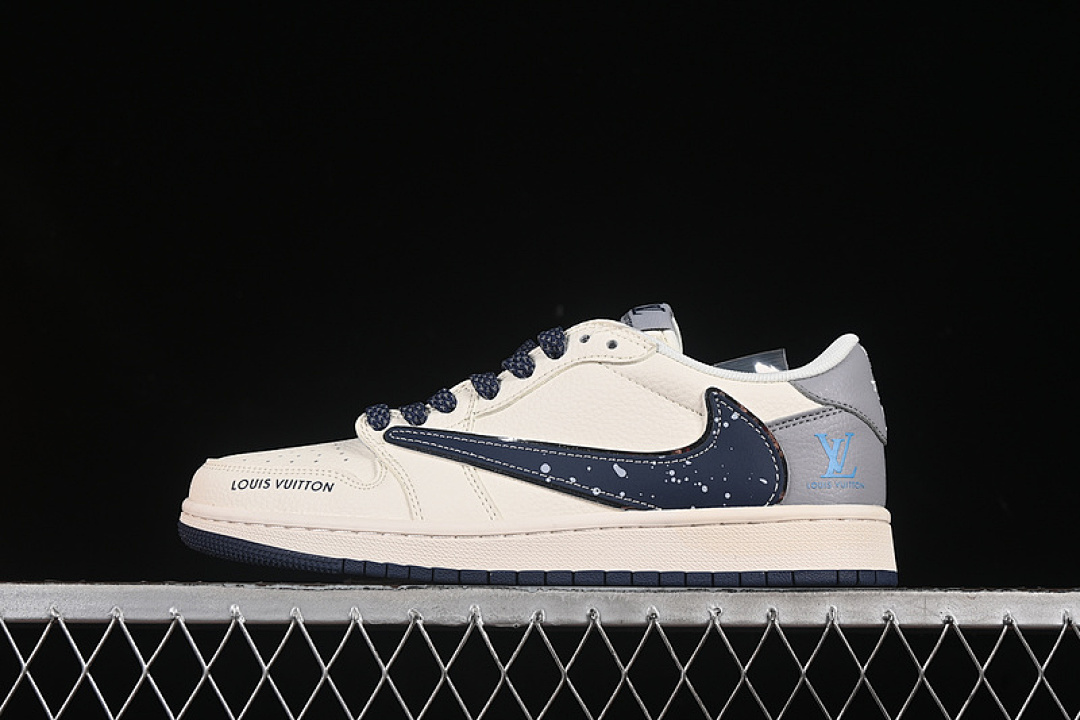Jordan [ZH2598-242]-[TRAVIS SCOTT X FRAGMENT DESIGN AIR JORDAN 1 LOW OG SP WHITE/BLUE/BLACK]-[36-45], photo 1