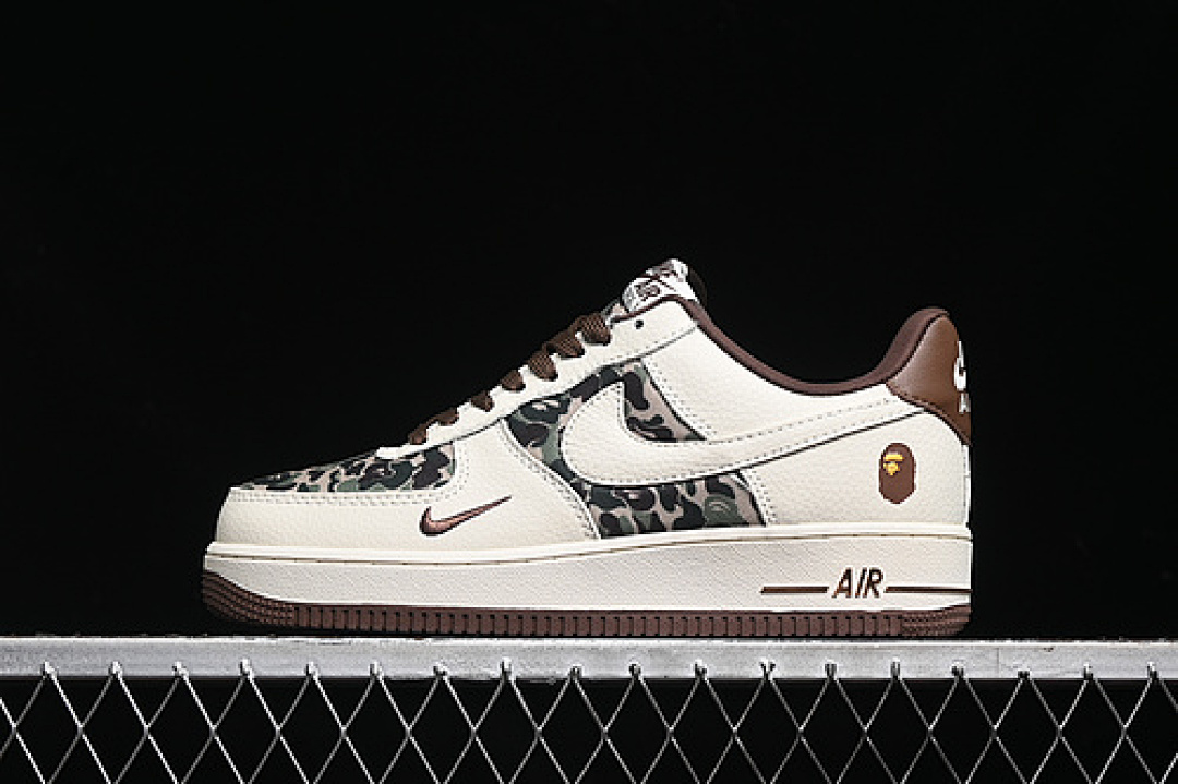 Nike [KK1988-019]-[AIR FORCE 1 07 LOW BAPE WHITE/BROWN]-[WOMAN:36-39]-[MAN:40-45], photo 1