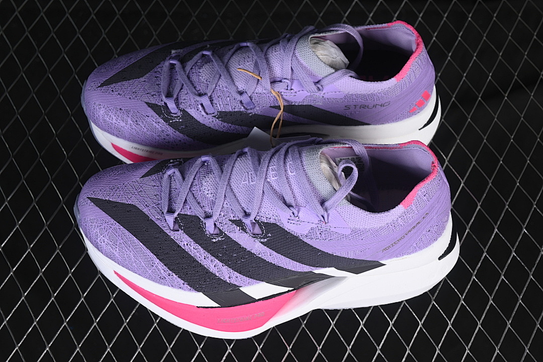 Adidas [JQ2801]-[PRIME X 3.0 STRUNG COMFORTABLE SHOES BLACK/PURPLE/PINK]-[WOMAN:36-39]-[MAN:40-45] - Image 10