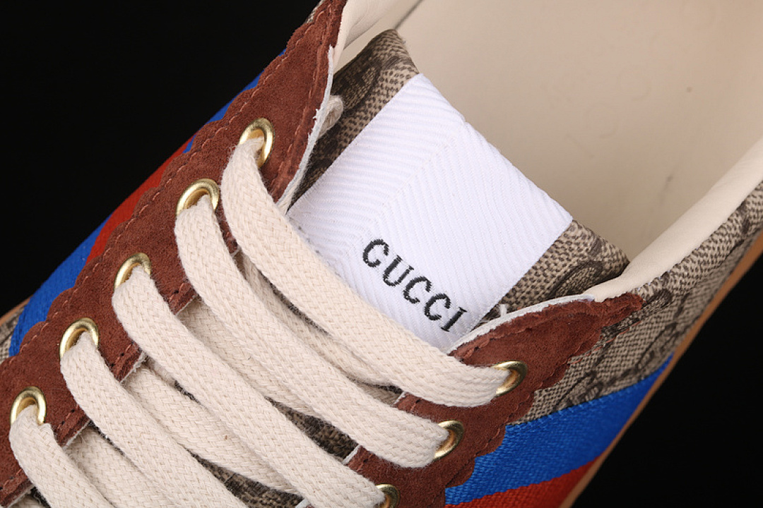 Gucci [GU*CCI ACE EMBROIDERED LOW-TOP SNEAKER BROWN/BLUE]-[UNISEX:38-44] - Image 10