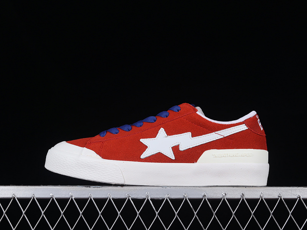 Bape [M191013]-[A BATHING APE MAD STA SNEAKERS RED/WHITE/DARK BLUE]-[WOMAN:36-39]-[MAN:40-45], photo 1
