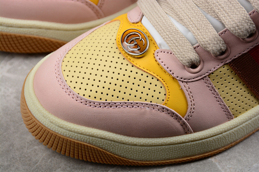 Gucci [GU*CCI ACE EMBROIDERED LOW-TOP LIGHT PINK/YELLOW/BEIGE]-[WOMAN:35-40] - Image 10