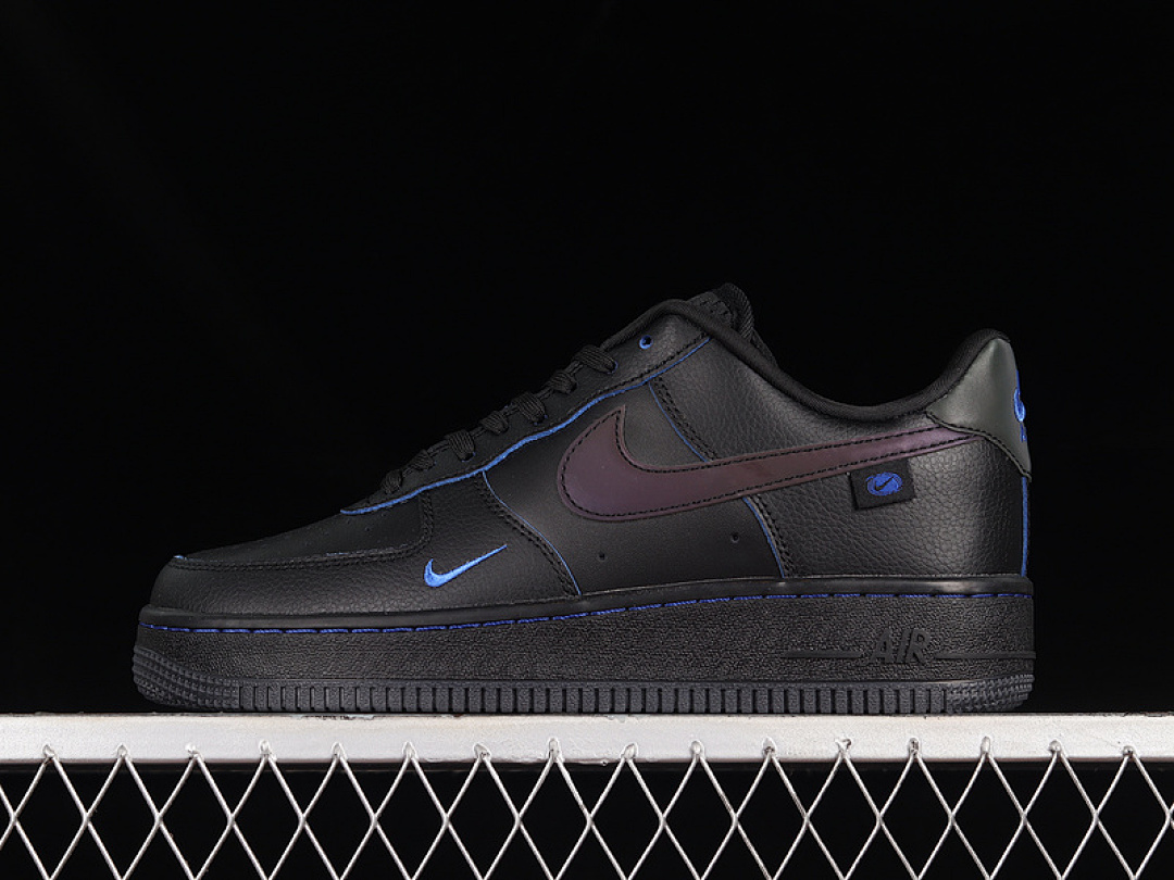 Nike [FB1840-100]-[AIR FORCE 1 LOW 07 BLACK/BLACK/BLUE]-[WOMAN:36-39]-[MAN:40-45], photo 1