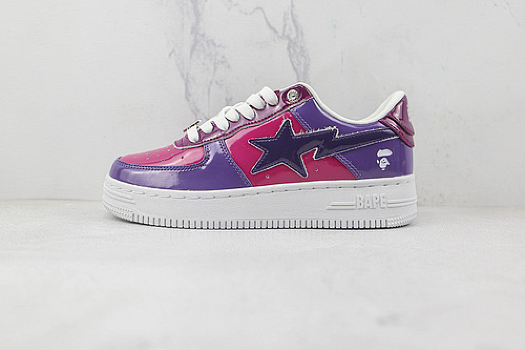 Bape [BAPE STA LOW SNEAKER COMBO PURPLE/RED]-[WOMAN:36-39]-[MAN:40-45], photo 1