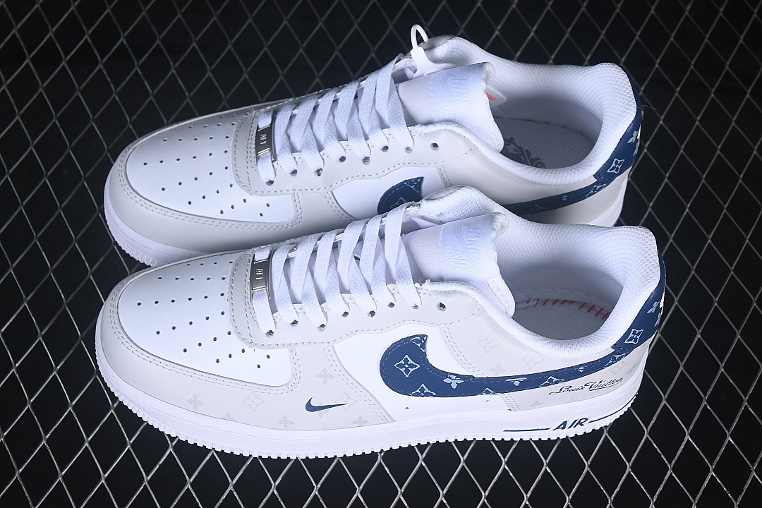 Nike [CZ0270-106]-[AIR FORCE 1 07 LOW CASUAL SNEAKERS NAVY BLUE/GREY]-[WOMAN:36-39]-[MAN:40-45] - Image 10