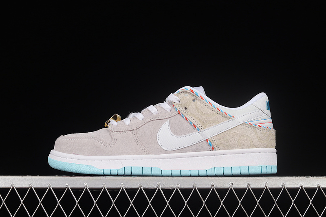 Nike DUNK LOW SE BARBER SHOP GREY GREY/WHITE/TEAL · DH7614-500, photo 1
