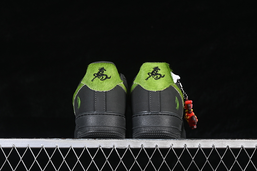 Nike [XY9025-001]-[AIR FORCE 1 07 LOW BLACK/GREEN/BLACK]-[WOMAN:36-39]-[MAN:40-45] - Image 14