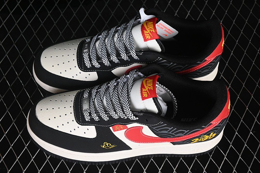 Nike [MZ9588-829]-[AIR FORCE 1 07 LOW CASUAL SNEAKERS WHITE/BLACK/RED]-[WOMAN:36-39]-[MAN:40-45] - Image 11
