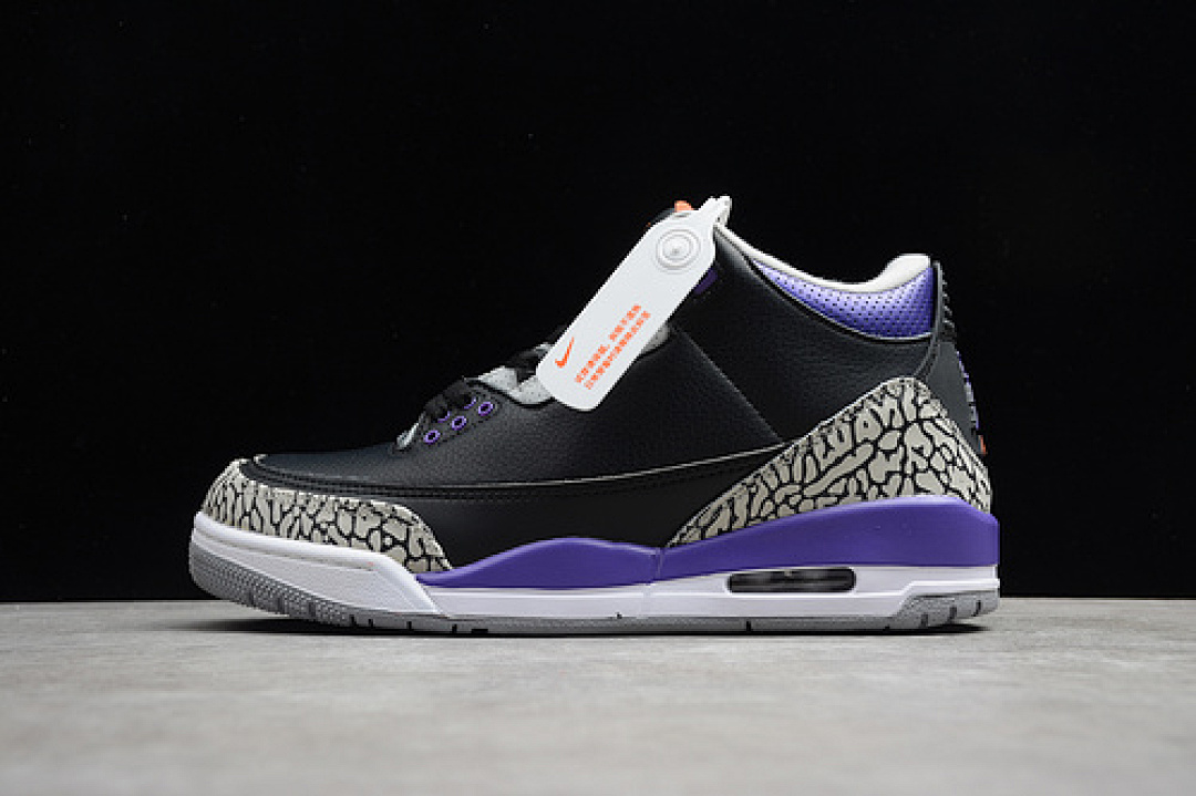 Jordan [CT8532-050]-[AIR JORDAN 3 COURT PURPLE/BLACK/WHITE]-[WOMAN:36-39]-[MAN:40-45], photo 1