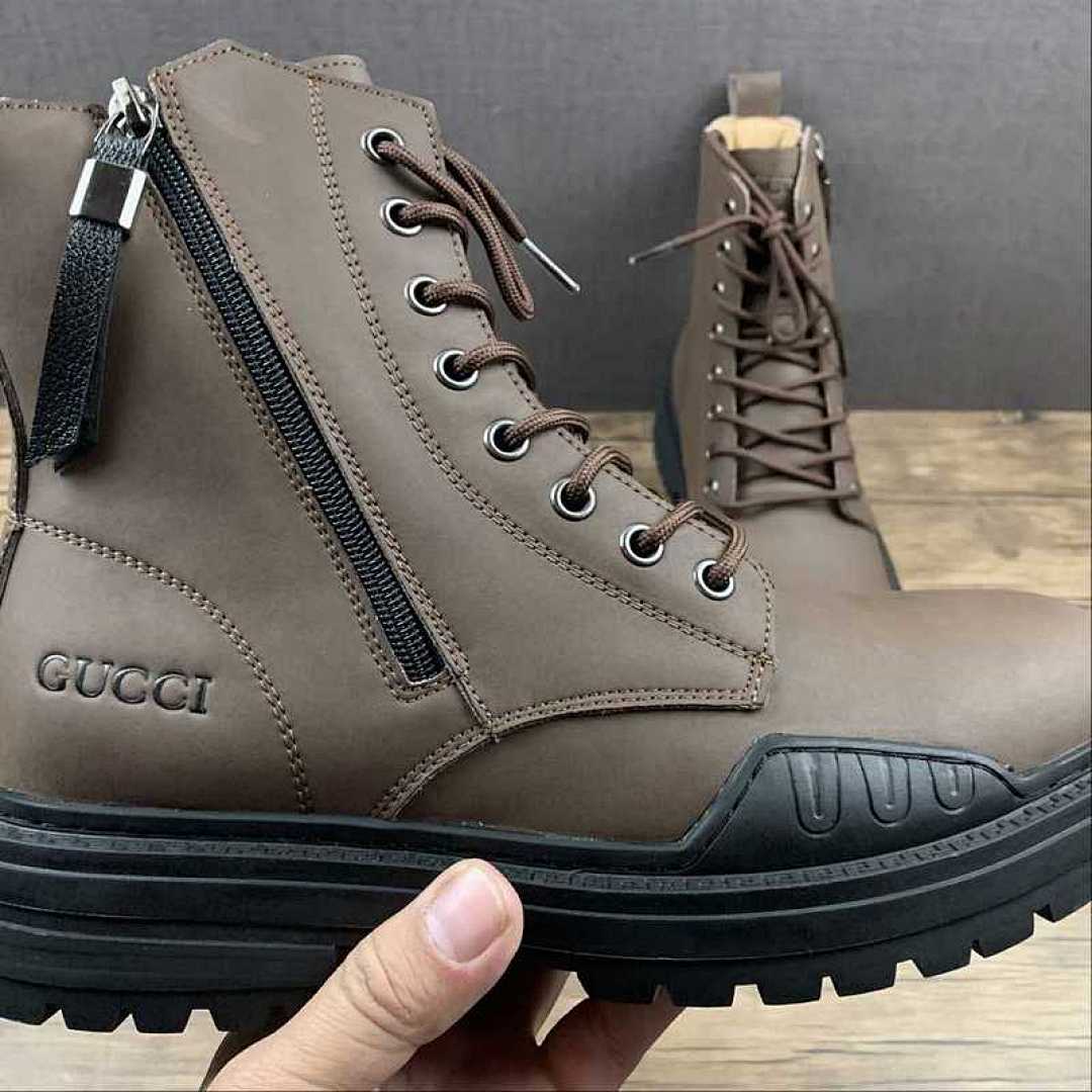 Gucci [ALE*XANDER X GU*CCI HIGH MARTIN BOOTS LIGHT BROWN/LIGHT BROWN/BLACK]-[MAN:38-44] - Image 7