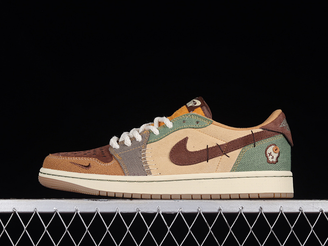 Jordan [DZ7292-200]-[ZION WILLIAMSON AIR JORDAN 1 RETRO LOW VOODOO FLAX/MUSLIN/FAUNA BROWN/OIL (GREEN]), photo 1