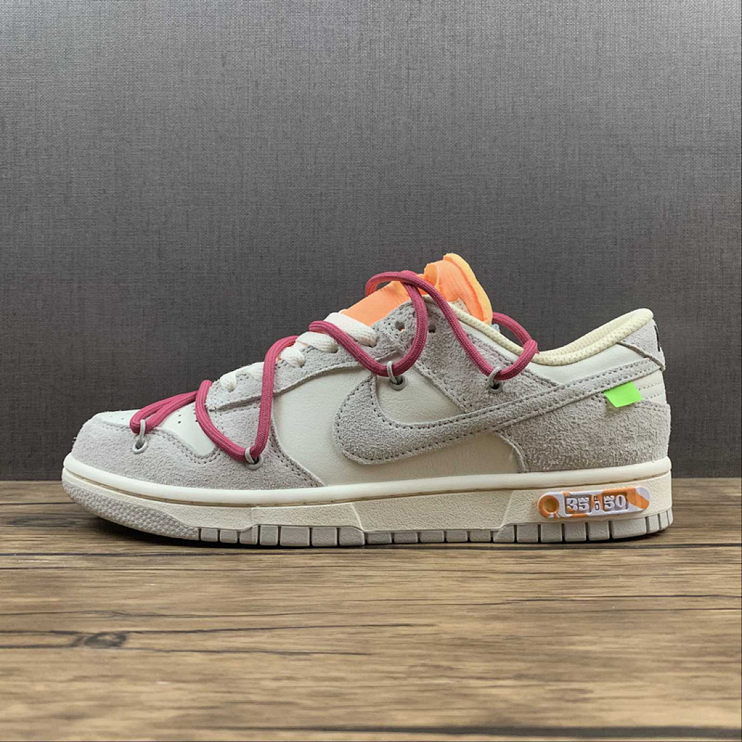 Off-White [DJ0950-114]-[OW X SB DUNK LOW LOT 35 OF 50 SAIL/NEUTRAL GREY/ORANGE]-[UNSIEX:36-47.5], photo 1