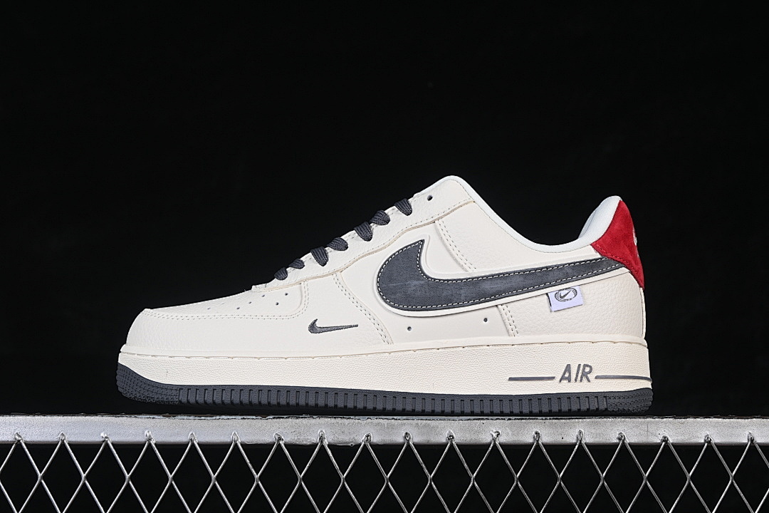 Nike Nike AIR FORCE 1 07 LOW CASUAL SNEAKERS GREY/WHITE/RED · DD1982-325, photo 1