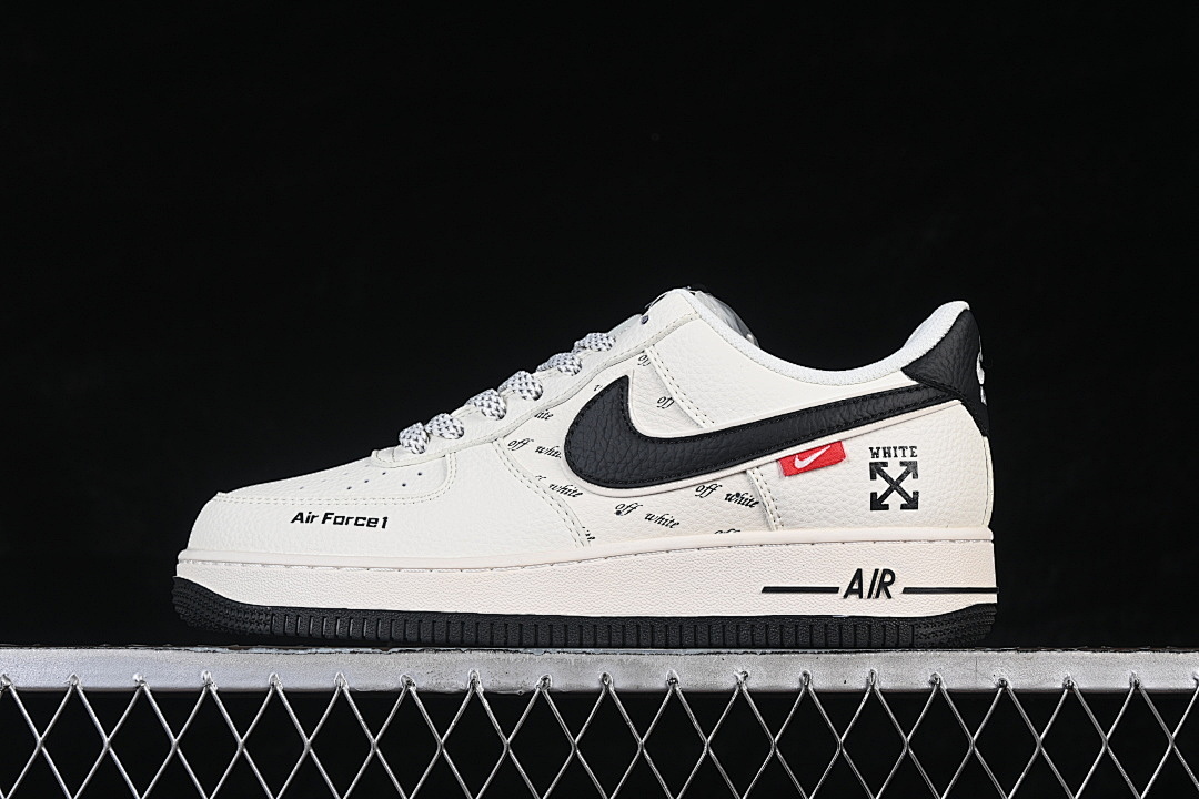 Nike [SM6668-117]-[AIR FORCE 1 07 LOW BEIGE/BLACK]-[WOMAN:36-39]-[MAN:40-45], photo 1