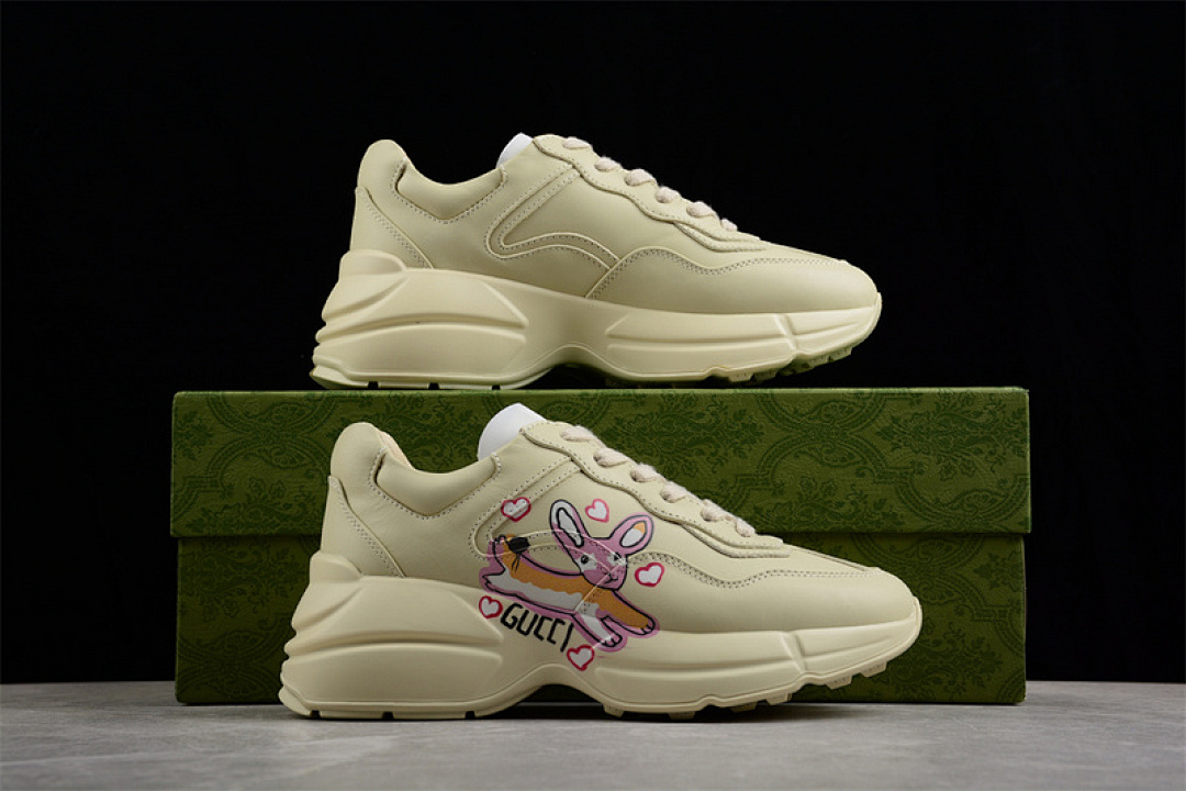 On Running [GU*CCI RHYTON VINTAGE TRAINER SNEAKER BEIGE/BEIGE/PINK]-[WOMAN:35-39] - Image 15