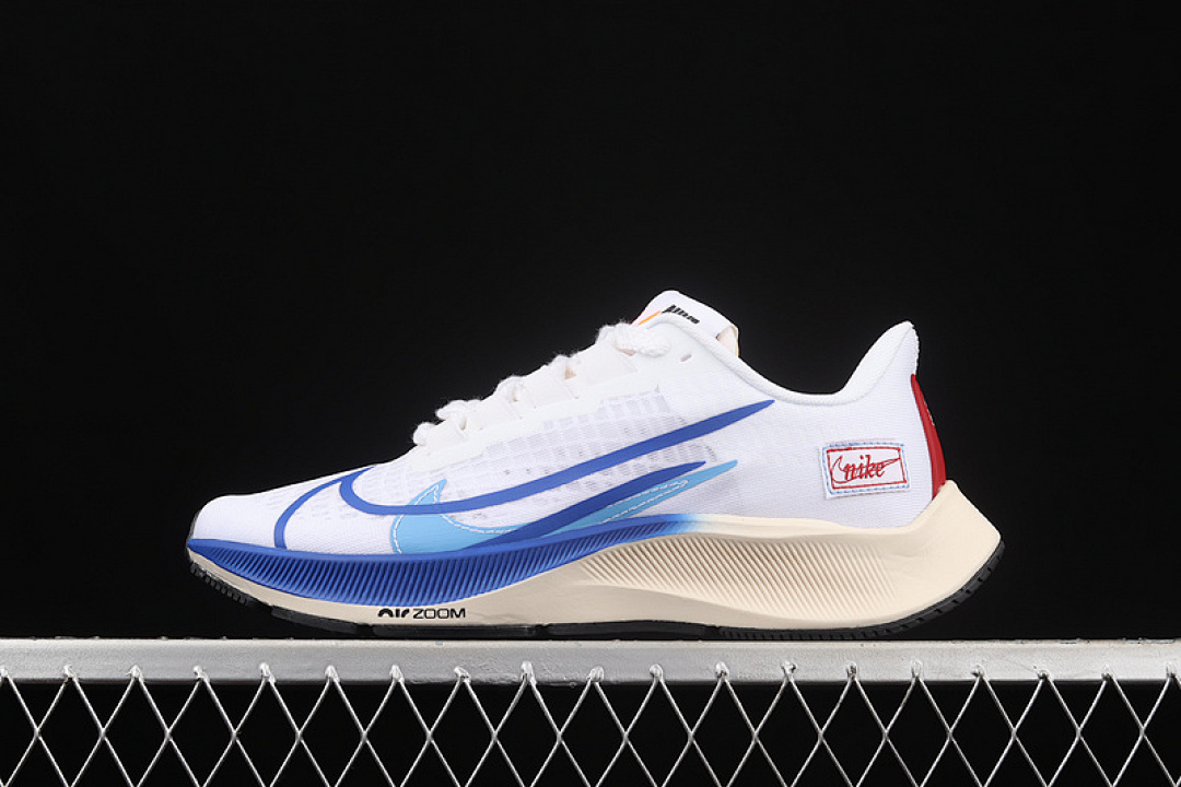 Nike [CQ9908-100]-[AIR ZOOM PEGASUS 37 PREMIUM WHITE/GYM RED/SAIL/GAME ROYAL]-[UNSIEX:36-45], photo 1