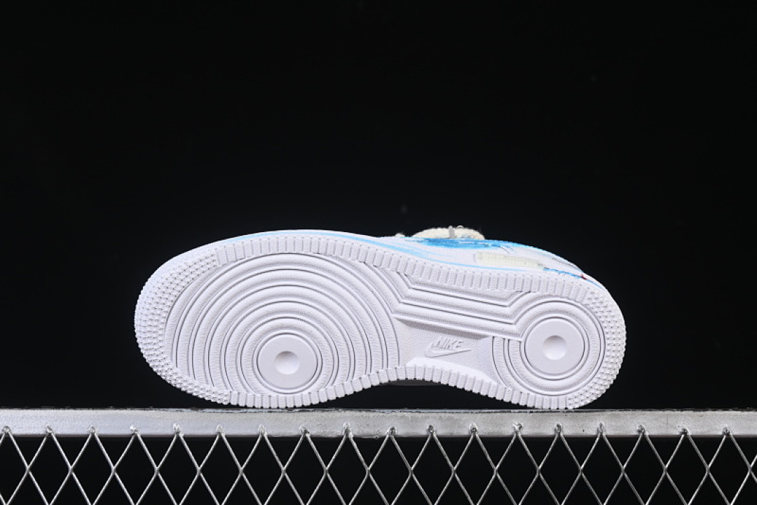 Nike [321-419]-[AIR FORCE 1 07 LOW ARIES WHITE/BLUE/GREY]-[WOMAN:36-39]-[MAN:40-45] - Image 12