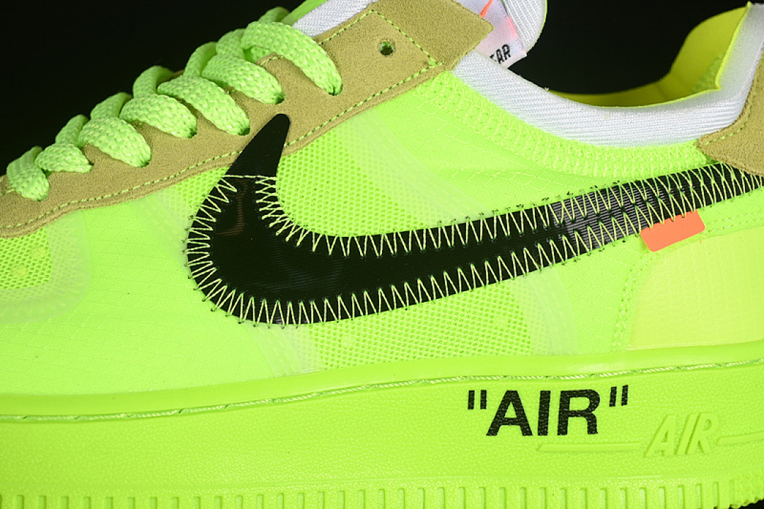 Nike [AO4606-700]-[OFF WHITE AIR FORCE 1 LOW VOLT/CONE-BLACK-HYPER JADE]-[WOMAN:36-39]-[MAN:40-45] - Image 8