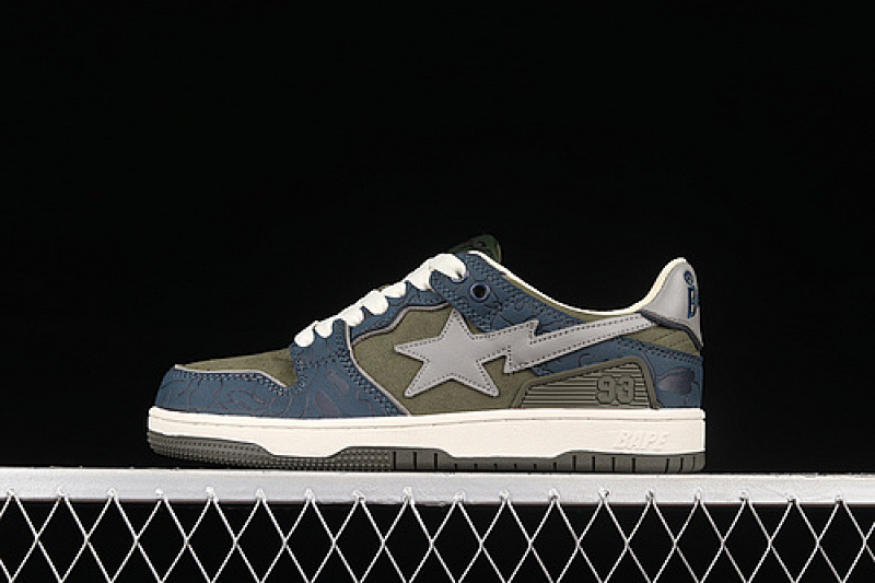 Bape HUMAN MADE Bape STA SK8 TO NIGO DARK GREEN/NAVY BLUE/GREY · 1H80291019, photo 1