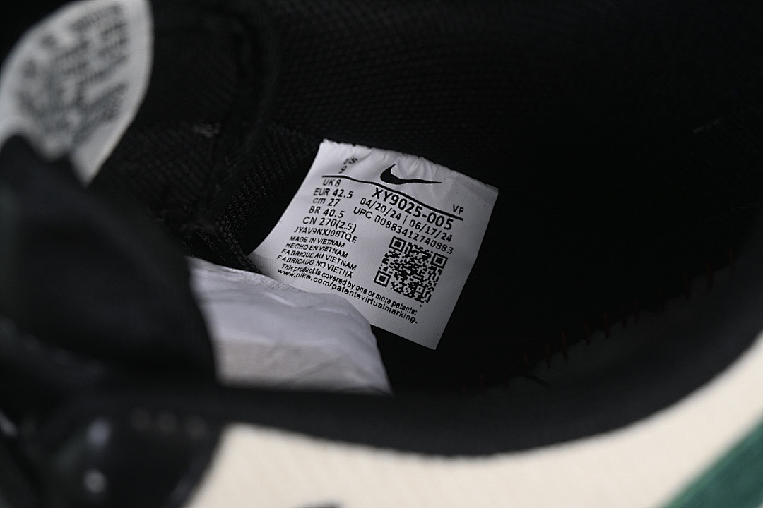 Nike [XY9025-005]-[AIR FORCE 1 07 LOW WHITE/BLACK/GREEN]-[WOMAN:36-39]-[MAN:40-45] - Image 6