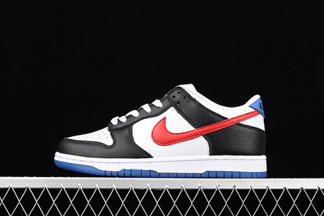 Unbranded [DM7708-100]-[ DUNK LOW 'SEOUL' BLACK/WHITE-RED-BLUE]-[UNISEX:36-47.5], photo 1