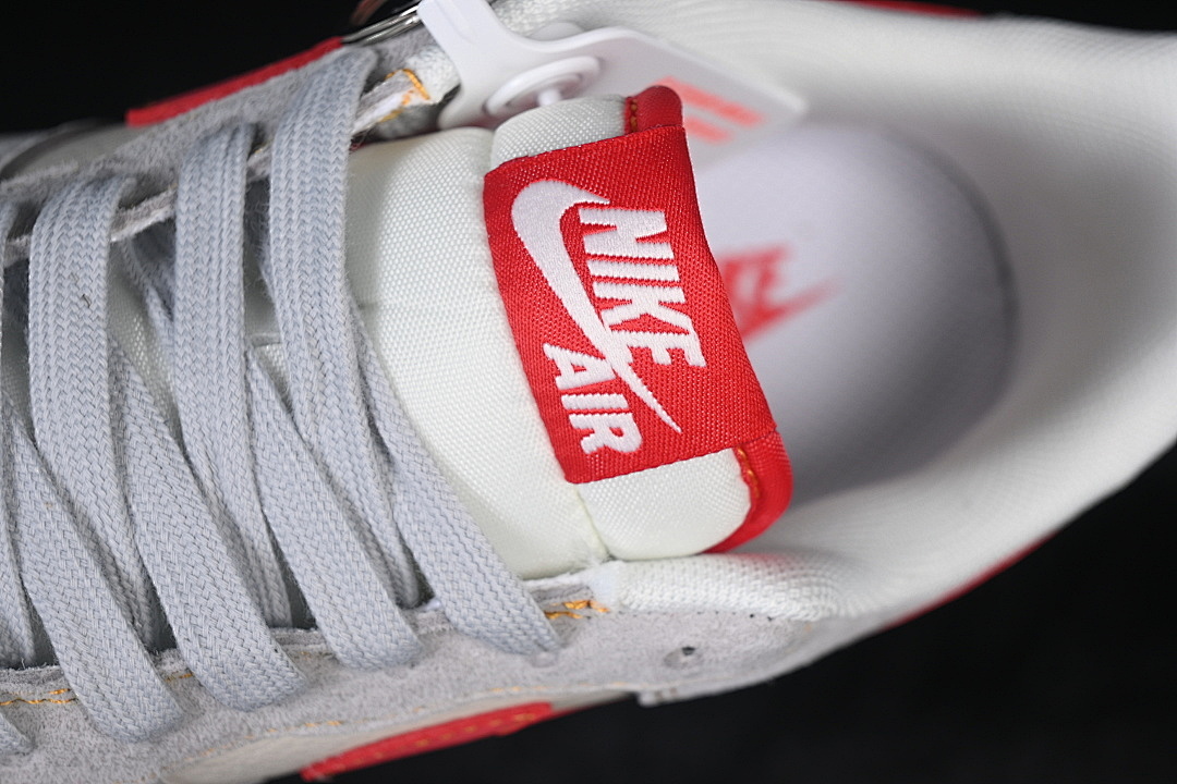 Nike [HT5088-631]-[AIR FORCE 1 07 LOW CASUAL SNEAKERS WHITE/GREY/RED]-[WOMAN:36-39]-[MAN:40-45] - Image 9