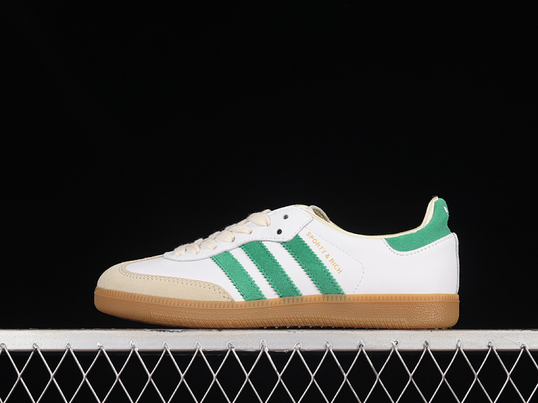 Adidas [HQ6075]-[SPORTY & RICH X SAMBA OG CLOUD WHITE/GREEN/GUM]-[WOMAN:36-39]-[MAN:40-45], photo 1